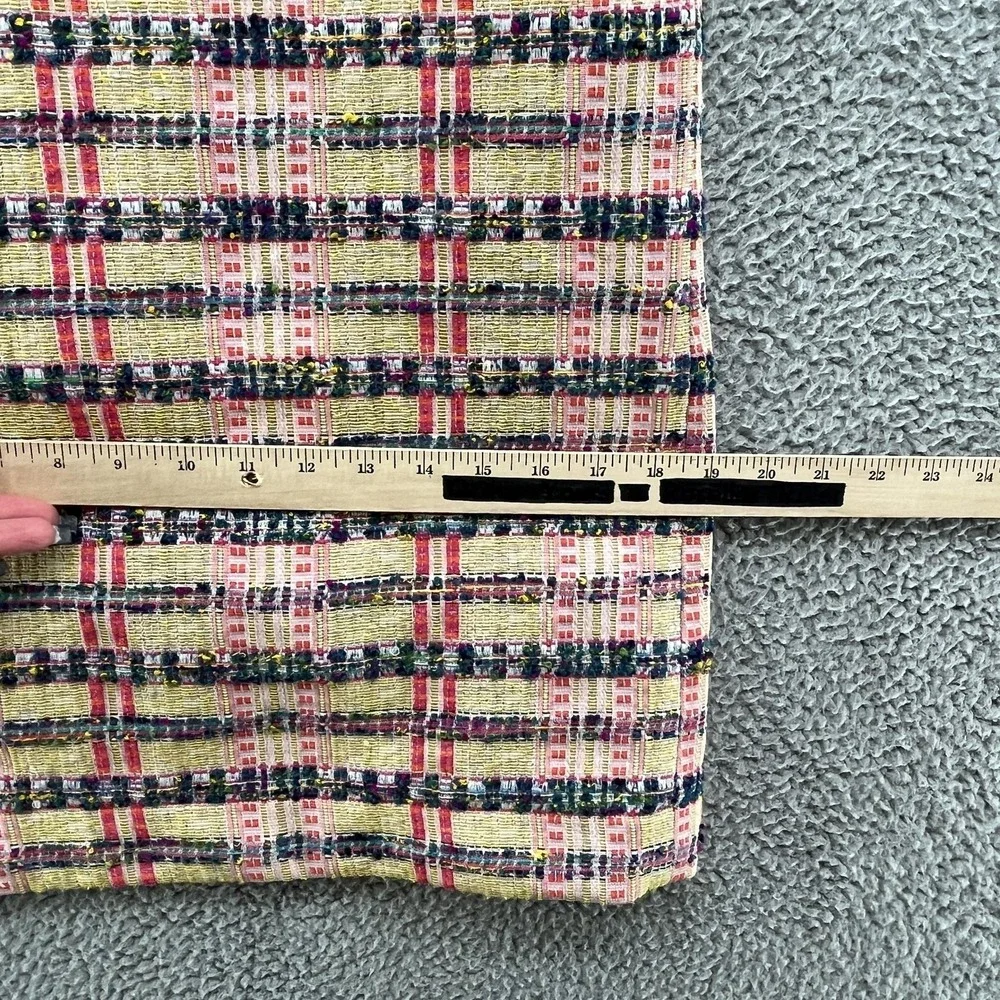 Sezane Dress 4 Multicolor Plaid Tweed Katie Sleeveless MOD Retro Mini Shift - Picture 9 of 13